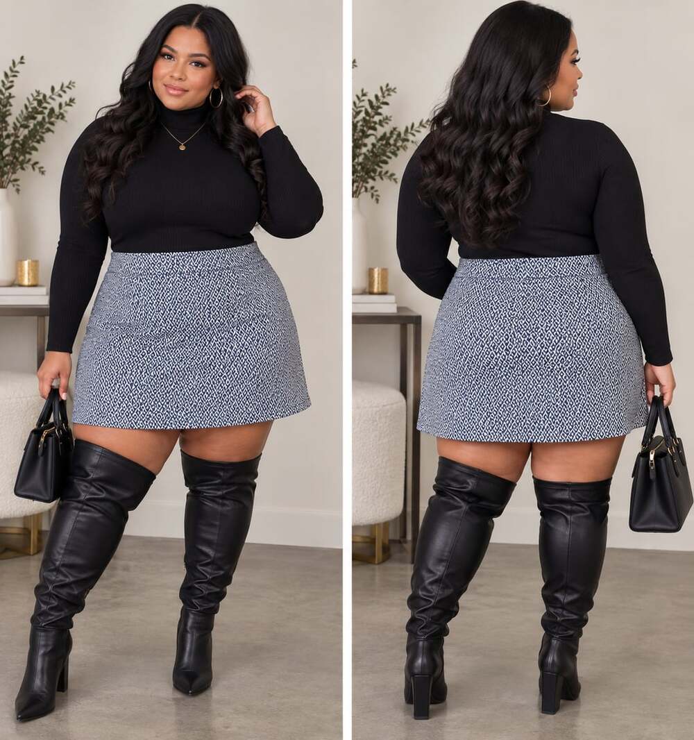 Preppy Geometric Mini Skirt Navy White High Waist Gap Size 18